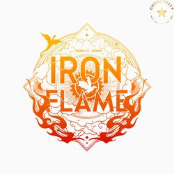 iron flame fourth wing rebecca yarros svg graphic file