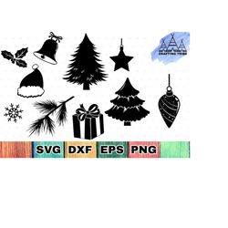 christmas svg cut files pack, christmas cricut, christmas tree svg, snowflake svg, snowflake cricut, christmas tree svg,