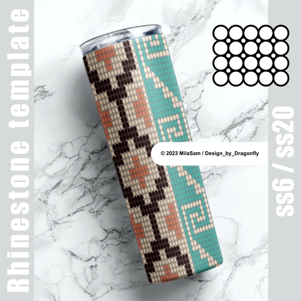 SS6 & SS20 rhinestones for 20 oz Tumbler Template - 50 Stone | Inspire ...