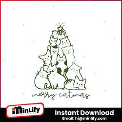 funny merry catmas cat christmas svg cricut files