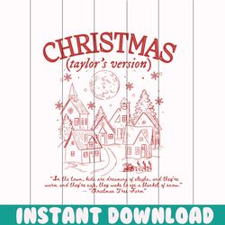vintage christmas taylor version svg graphic design file