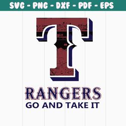 logo texas rangers go and take it svg graphic design file