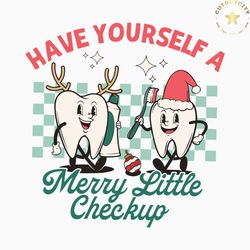 have yourself a merry little checkup svg file for cricut