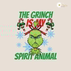 the grinch is my spirit animal merry christmas svg file