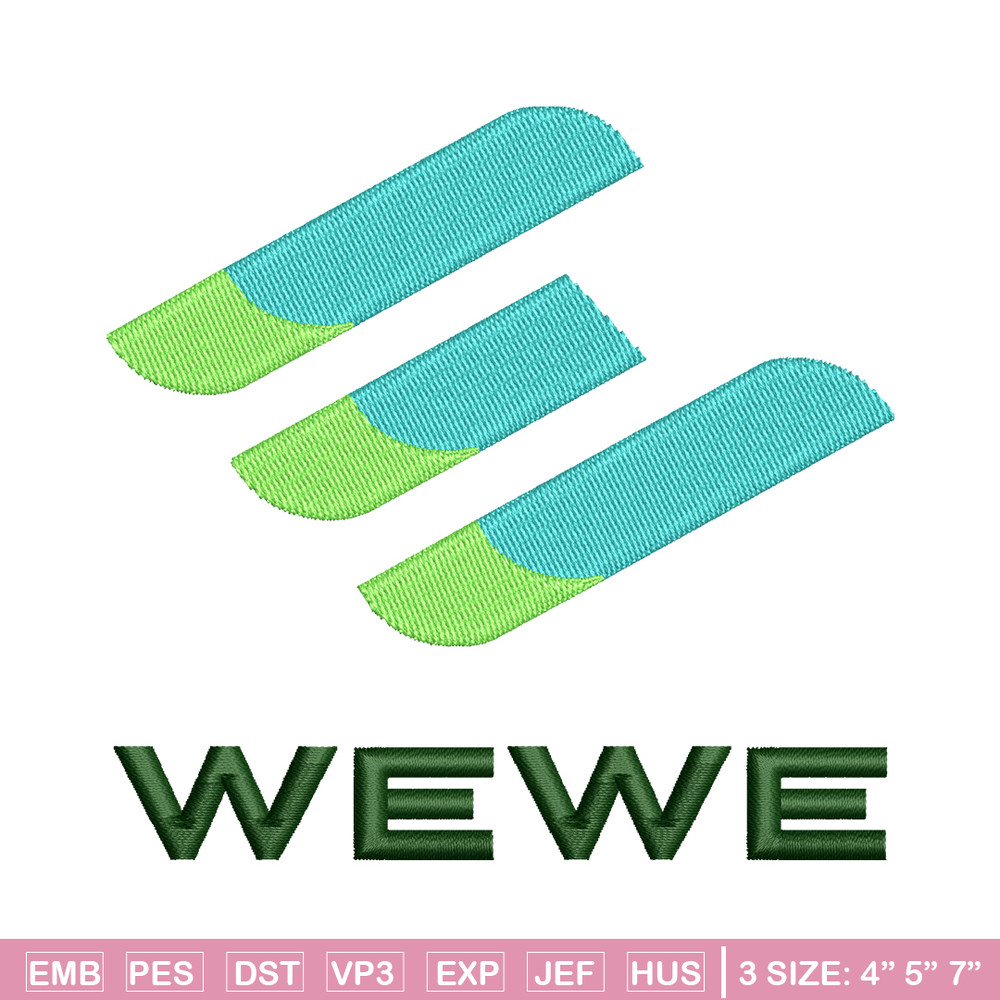 Wewe logo embroidery design, Wewe logo embroidery, logo design, Logo shirt, embroidery file, Digital download.jpg