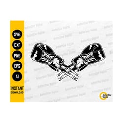 crossed boxing gloves svg | boxer svg | sports fighting fighter fight | cricut cutting file printable clipart vector digital dxf png eps ai