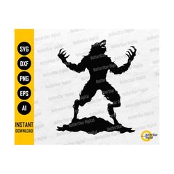 werewolf svg | mythical crature svg | horror cut files | scary monster lycan | cutting file printable clip art vector digital dxf png eps ai