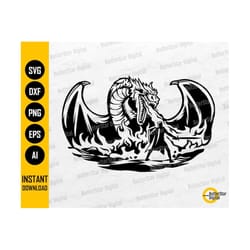 dragonslayer svg | fire breathing dragon svg | knight svg | cricut cut files silhouette cameo clipart vector digital download dxf png eps ai