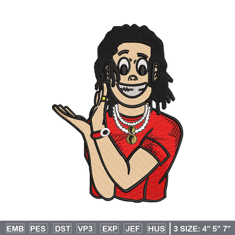 Yike man embroidery design, Yike man embroidery, logo design, Logo shirt, embroidery file, Digital download.jpg