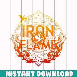 iron flame fourth wing rebecca yarros svg graphic file