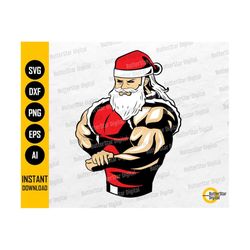 buff santa claus svg | funny christmas svg | holiday winter | cricut silhouette cutting file printable clipart vector digital dxf png eps ai