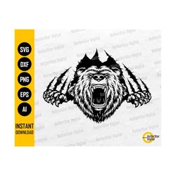 bear claws scratch svg | grizzly bear svg | wild animal t-shirt graphics | cricut cut files silhouette clipart vector digital dxf png eps ai