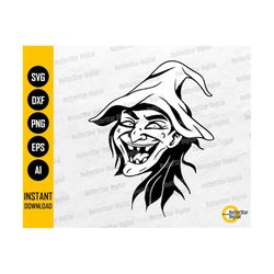 laughing witch svg | halloween svg | horror svg | evil sorcery dark magic curse potion | cutting file clip art vector digital dxf png eps ai