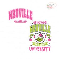 Grinchmas Whoville University Est 1957 SVG For Cricut Files