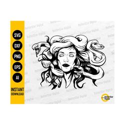medusa svg | goddess svg | greek mythology svg | gothic woman decal shirt | cricut cut file silhouette clipart vector digital dxf png eps ai