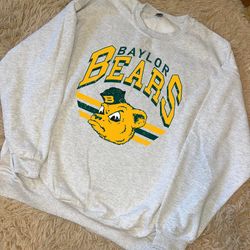 vintage baylor bear inspired sweatshirt