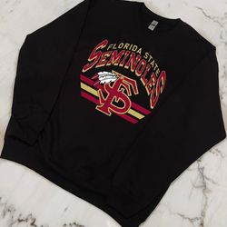 vintage florida state inspired sweatshirt, fsu sweatshirt, florida state sweatshirt, fsu tailgate sweatshirt, florida st