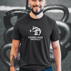 excuses build zero muscles shirt, gym goer, gym shirt, workout shirt, fitness shirt, gift for a weightlifter, weightlift