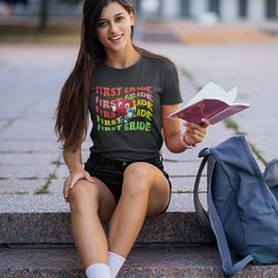 first grade teacher shirts 1st grade back to school t shirt grade level elementary schoo, retro teacher shirt 1st grade