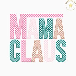 retro mama claus christmas svg cutting digital file