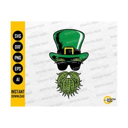 St. Patrick Cannabis Beard SVG | Stoner Saint Paddy's SVG | Cricut Cut Files Printable Clip Art Vector Digital Dxf Png Eps Ai