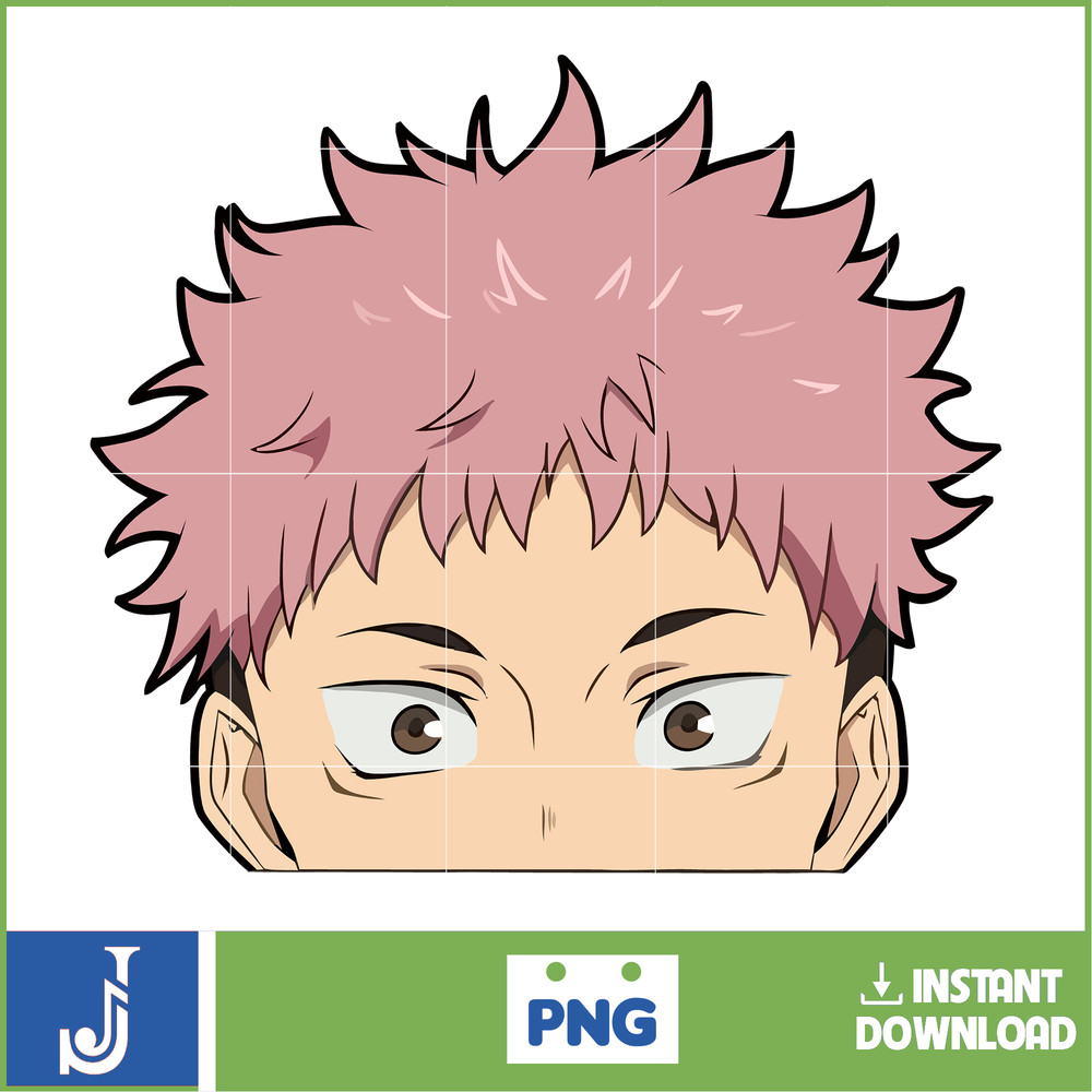 Anime Peeking Premium Graphic Design, Cute , Cool, Anime PNG, Print on Demand, Stickers, Anime Peeker (45).jpg