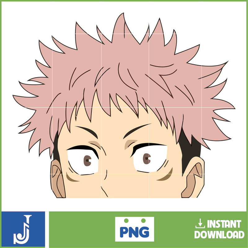 Anime Peeking Premium Graphic Design, Cute , Cool, Anime PNG, Print on Demand, Stickers, Anime Peeker (46).jpg