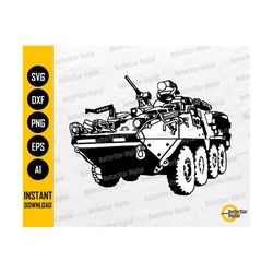 Stryker SVG | Military Truck SVG | Infantry Personnel Carrier | Cricut Silhouette Cameo Cutting File Cuttable Clipart Digital Png Eps Dxf Ai