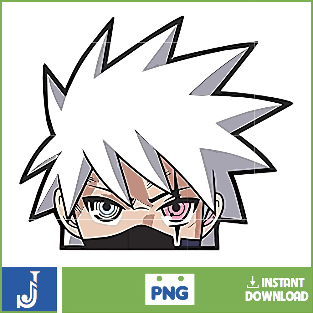 Anime Peeking Premium Graphic Design, Cute , Cool, Anime PNG, Print on Demand, Stickers, Anime Peeker (63).jpg