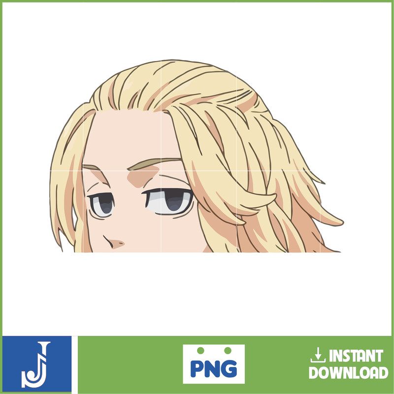 Anime Peeking Premium Graphic Design, Cute , Cool, Anime PNG, Print on Demand, Stickers, Anime Peeker (89).jpg