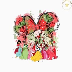 disney princess castle christmas png sublimation download