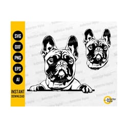 french bulldog svg | peeking dog paws | puppy illustration drawing decal | cricut silhouette printable clipart digital vector png eps dxf ai