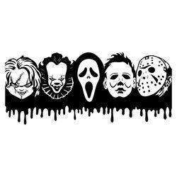 Halloween Horror Movies SVG, Horror Friends SVG