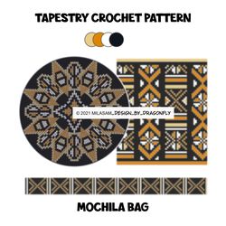 Crochet Bag Pattern, Wayuu Mochila Bag, Tote Bag DIY, Beach Bag, Shoulder bag, boho handbag Updated pattern /Africa 1