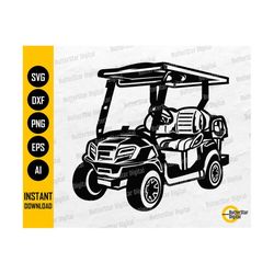 golf cart svg | golf illustration drawing vinyl stencil graphics  | cricut cut files silhouette cameo clip art vector digital dxf png eps ai