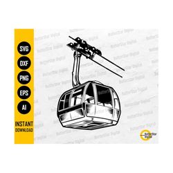 cable car svg | aerial tramway illustration drawing decal vinyl | cricut cameo cutting file printable clipart vector digital dxf png eps ai