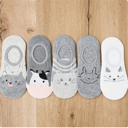 5pairs/lot cartoon unicorn cat fox socks cute animal women socks summer funny short ankle socks ladies cotton sock drop