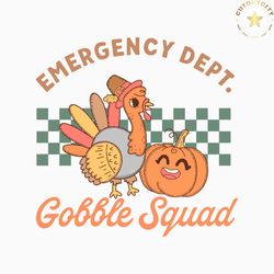 emergency department gobble squad svg file for cricut