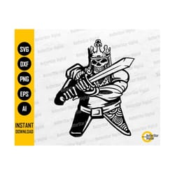 skeleton king svg | kingdom svg | knight svg | gothic decal t-shirt tattoo | cutting files printables clipart vector digital dxf png eps ai