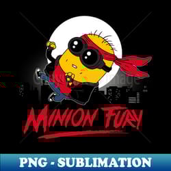 minion fury kung fury 80s movie cute parody - trendy sublimation digital download - unleash your creativity
