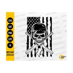 us baseball crossbones svg | cross bats svg | baseball shirt sticker decal | cricut cut file printable clipart vector digital dxf png eps ai