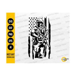 american soldier svg | us military svg | us army svg | us troops svg | cricut silhouette cutting files clipart vector digital png eps dxf ai