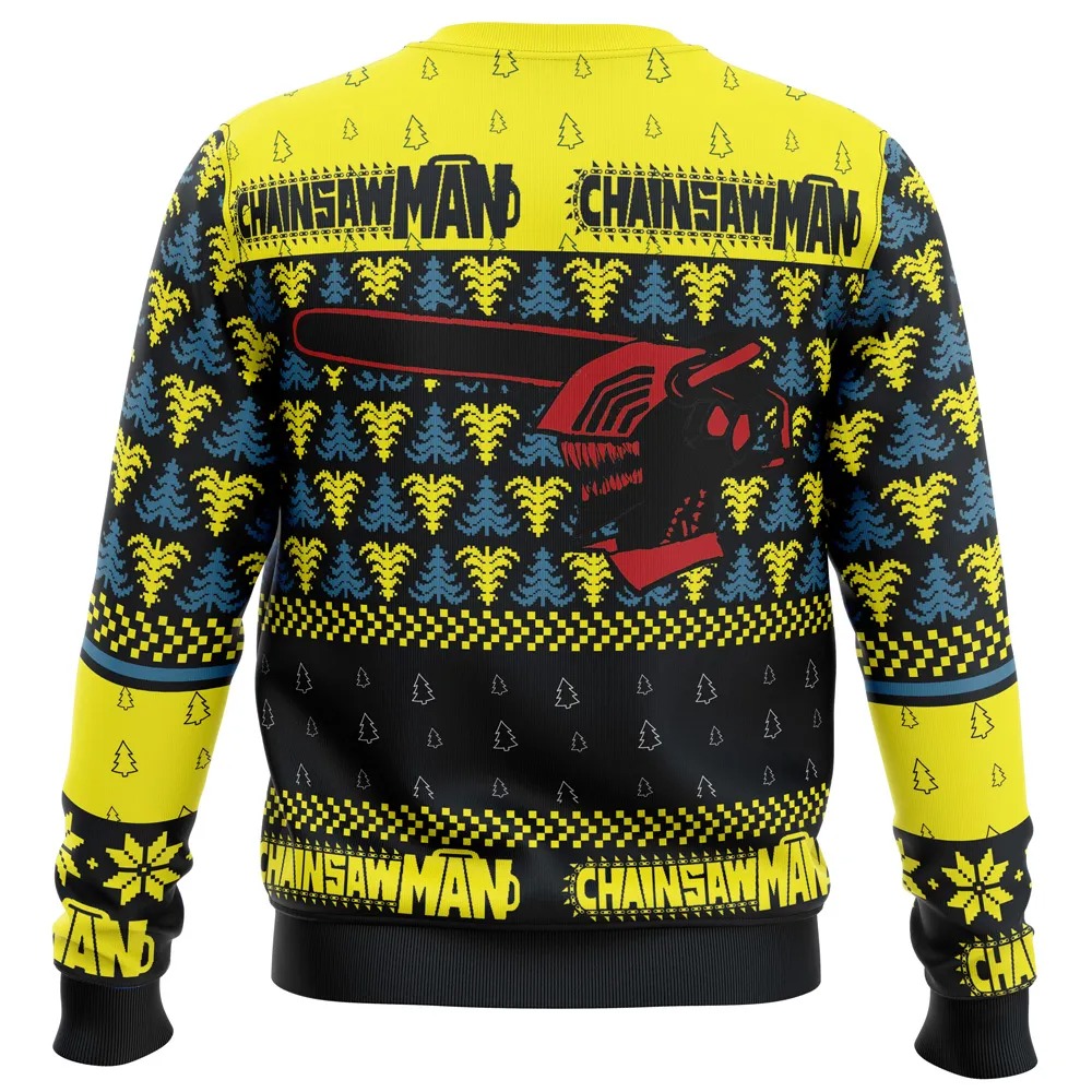 You Make It Fell Like Christmas Chainsaw Man Hoodie 3D Zip Hoodie 3D Ugly Christmas Sweater 3D Fleece Hoodie