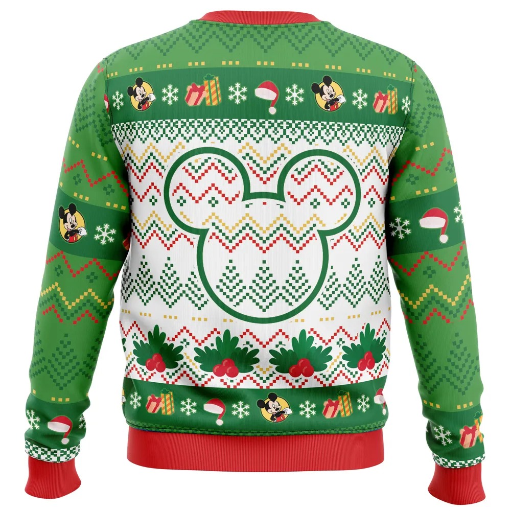 Merry Christmas Mickey Mouse Disney All Over Print Hoodie 3D Zip Hoodie 3D Ugly Christmas Sweater 3D Fleece Hoodie