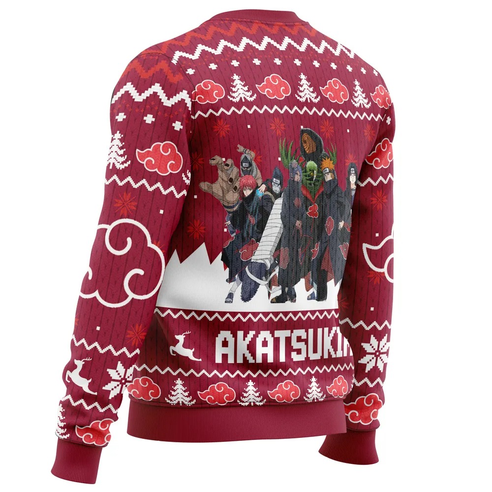 Akatsukimas Akatsuki All Over Print Hoodie 3D Zip Hoodie 3D Ugly Christmas Sweater 3D Fleece Hoodie