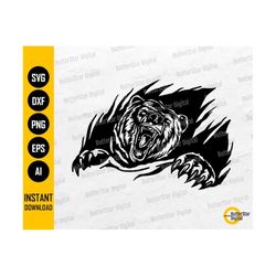 bear claws scratch svg | grizzly bear svg | wild animal t-shirt wall art | cricut cut files silhouette clipart vector digital dxf png eps ai