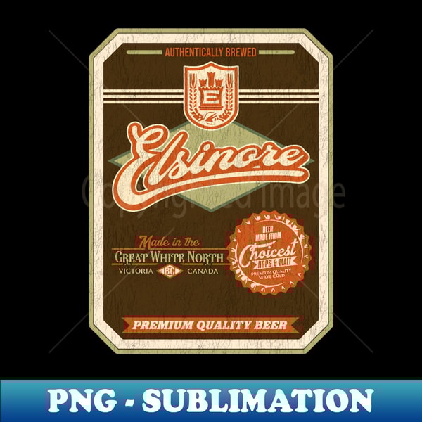 ELSINORE Beer Distressed Label - Modern Sublimation PNG File | Inspire ...