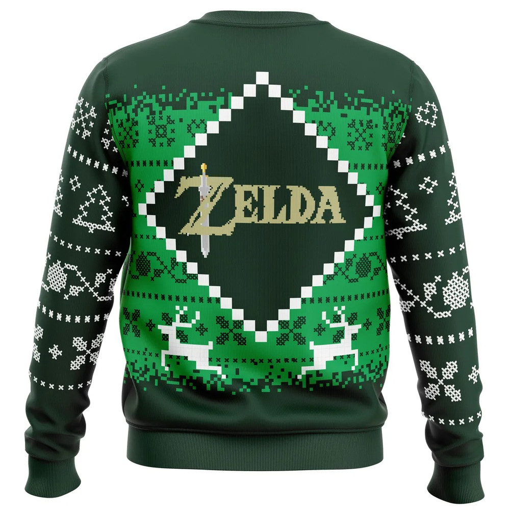 The Legend of Christmas Zelda All Over Print Hoodie 3D Zip Hoodie 3D Ugly Christmas Sweater 3D Fleece Hoodie