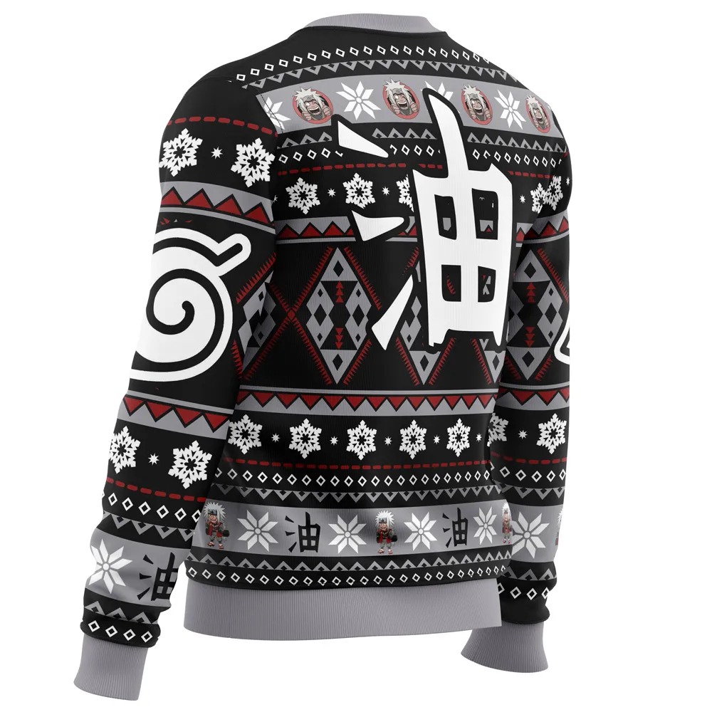 Christmas Jiraiya Naruto All Over Print Hoodie 3D Zip Hoodie 3D Ugly Christmas Sweater 3D Fleece Hoodie