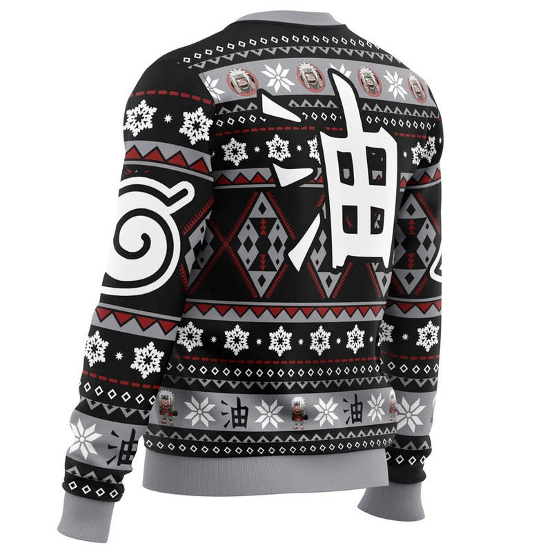 Christmas Jiraiya Naruto All Over Print Hoodie 3D Zip Hoodie 3D Ugly Christmas Sweater 3D Fleece Hoodie